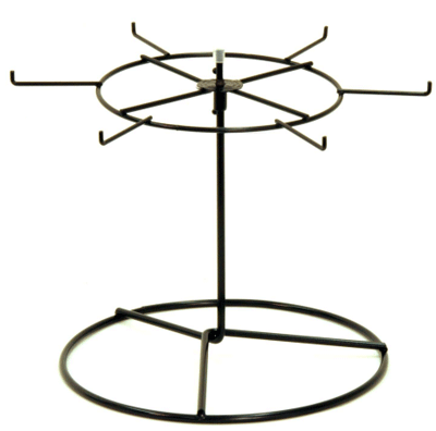 2-Pack White 16-Inch Spinning Display Rack - Wire Countertop Jewelry Stand