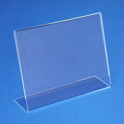Wide Landscape Acrylic Slant back Sign Holder - 9 sizes