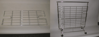 screen or shelf for salesman's rolling rack - 1 per box - Chrome
