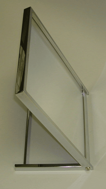 shoe floor mirror 13"w x 17"h rectangular tube frame - 1 per box - Chrome