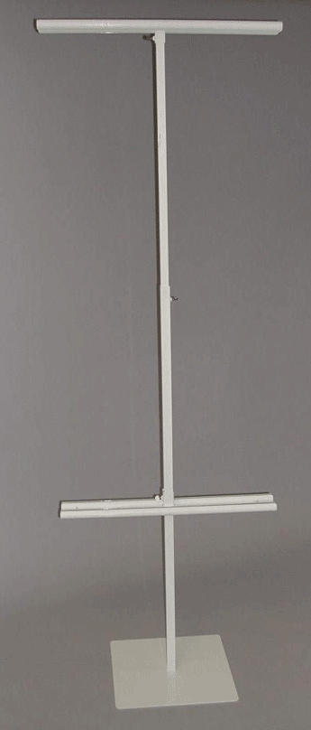 Banner stand adjustable  48" to 92"h x 24"w - 1 per box - White