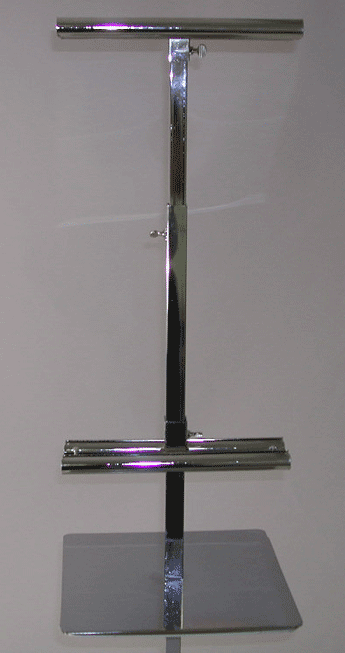 countertop banner stand adjustable 20" to 40"h x 12"w - 1 per box - Chrome