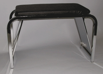 shoe bench 30"l x 14-1/2"w x 19"h Black padded seat and 2 mirrors - 2 per box - Chrome