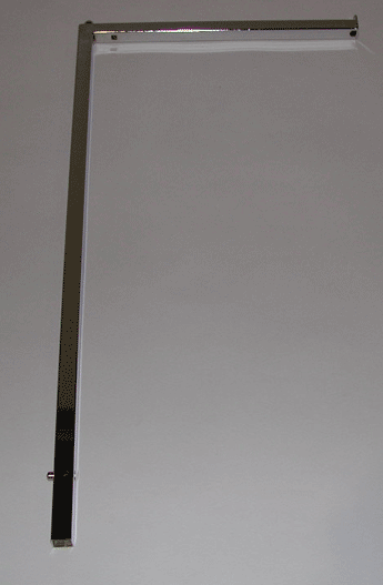 replacement 16" straight arm square tube - 4 per box - Chrome