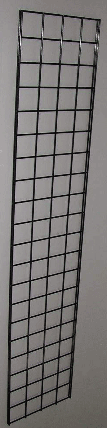 1' x 5' grid panel 3" on center - 3 per box - Black