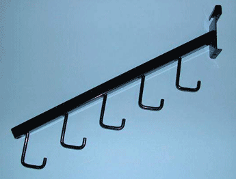 5 hook waterfall square tube for grid - 25 per box - White