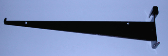 14" shelf bracket with lip for grid - 25 per box - Black
