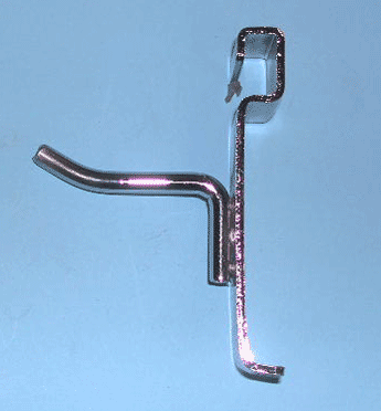 2" hook with 30 degree tip for grid - 100 per box - Chrome