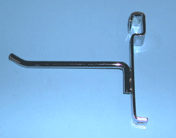 4" hook with 30 degree tip for grid - 100 per box - Chrome