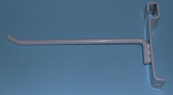 6" hook with 30 degree tip for grid - 100 per box - White