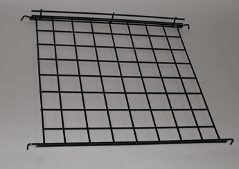 24" x 24" straight shelf with lip for grid - 5 per box - Black
