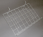 15"d x 24"l slant shelf with lip slatwall/gridwall - 5 per box - White
