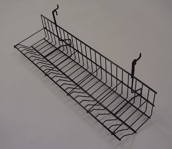 23-1/2"l cd/dvd shelf with 5 dividers gridwall/slatwall - 10 per box - Black