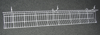 47-1/4"l cd/dvd shelf with dividers slatwall/gridwall - 10 per box - White