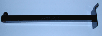 12" faceout square tube for slatwall - 25 per box - Black