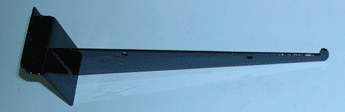 8" shelf bracket with lip for slatwall - 25 per box - Black