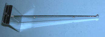 8" shelf bracket with lip for slatwall - 25 per box - Chrome
