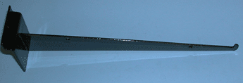 10" shelf bracket with lip for slatwall - 25 per box - Black