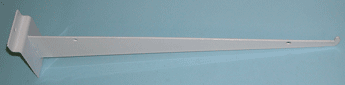 14" shelf bracket with lip for slatwall - 25 per box - White