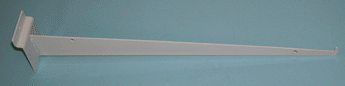 16" shelf bracket with lip for slatwall - 25 per box - White