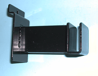 3" hangrail bracket holds rectangular tubing for slatwall - 25 per box - Black