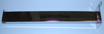 12" faceout rectangular tube for slatwall - 25 per box - Chrome