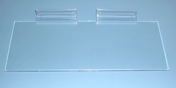 4"d x 10"l shoe shelf injection molded for slatwall - 100 per box - Clear