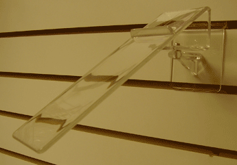 swivel shoe display with heel rest for slatwall - 50 per box - Clear