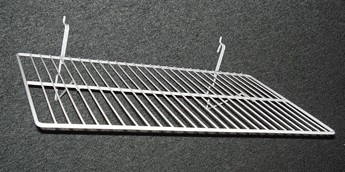 24"l x 12"d shelf no lip gridwall/slatwall - 6 per box - White