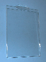 7"h x 5-1/2"w plexi cardholder for slatwall vertical - 48 per box - Clear