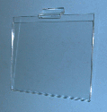5-1/2"h x 7"w plexi cardholder for slatwall horizontal - 48 per box - Clear