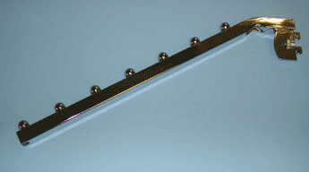 7 ball waterfall square tube for universal slot 1/2" x 1" on center - 25 per box - Chrome
