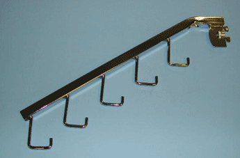 5 hook waterfall square tube for universal slot 1/2" x 1" on center - 25 per box - Chrome