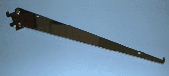 14" 5 position adj shelf bracket friction fit for universal slot 1/2" x 1" on center - 25 per box - Chrome