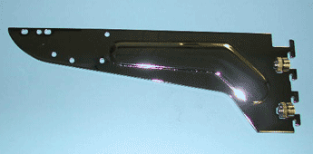 12" bracket for universal slot 1/2" x 1" on center holds spring clamps (see pg 31) - 25 per box - Chrome