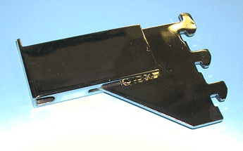 3" faceout rectangular tube fits standard 1/2" on 1" center .125" thick - 25 per box - Chrome