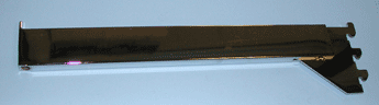 12" faceout rectangular tube fits standard 1/2" on 1" center .125" thick - 25 per box - Chrome