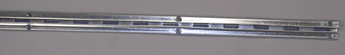 8' h x 11/16" d recessed standard 1" slot 2" on center - 4 per box - ZINC