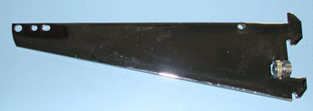 10" shelf or hangrail bracket for standard 1" slot 2" on center - 25 per box - Chrome