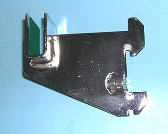 3" bracket for standard 1" slot 2" on center holds rectangular tube - 25 per box - Chrome