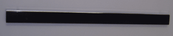 2' rectangular tubing 1/2" x 1-1/2" with Chrome strip - 10 per box -  Black
