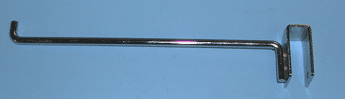 Hook for rectangular tubing with  90 degree tip - 100 per box - Chrome