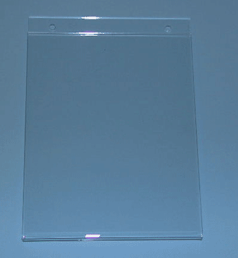 11"h x 8-1/2"w cardholder plexi wallmount vertical - 24 per box - Clear