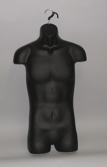 Dozen Black Injection Molded Men's Clothing Hangers