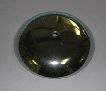 5" round base fits 3/8" upright only - 36 per box - Chrome