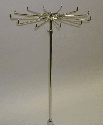 revolving tie stand adjustable 18" to 36" fits 5/8" threaded base - 6 per box - Chrome