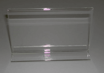 3-1/2"h x 5-1/2"w cardholder plexi bottom load horizontal - 72 per box - Clear