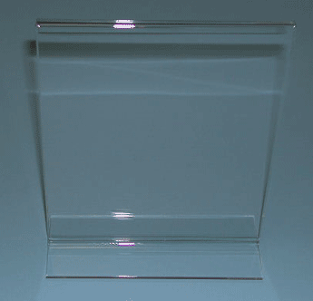 11"h x 7"w cardholder plexi bottom load vertical - 24 per box - Clear