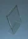11"h x 8-1/2"w cardholder plexi slant back vertical - 24 per box - Clear