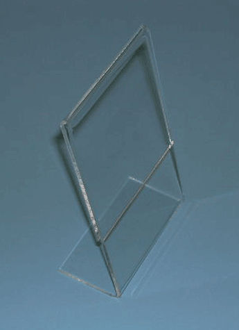 11"h x 8-1/2"w cardholder plexi slant back vertical - 24 per box - Clear